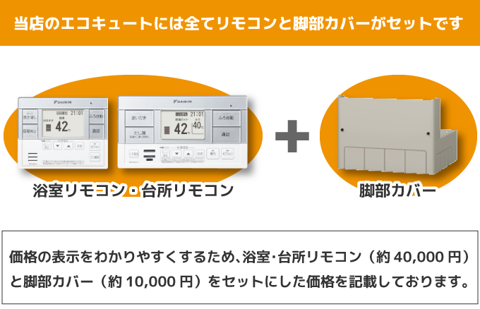 リモコンと脚部カバーはセットです